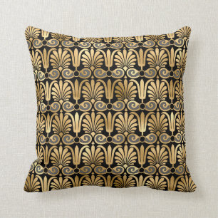 Cojín Decorativo Arte Deco Floral Glam Gold