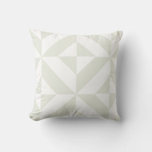 Cojín Decorativo Arte Deco Geométrico Gris Suave
