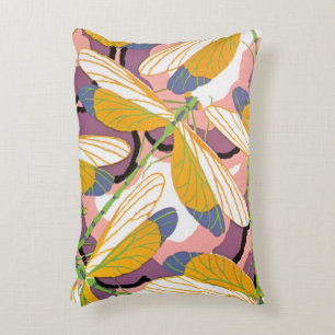 Cojín Decorativo Arte Deco Jazz Pochoir Vintage Dragonflies de Jard