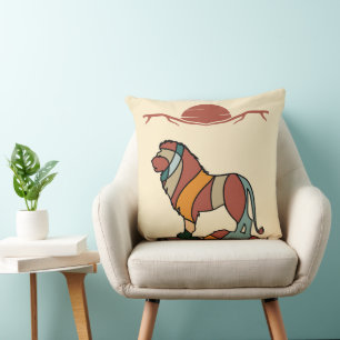 Cojín Decorativo Arte decorativo de fauna moderna de león