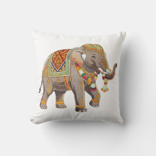Cojín Decorativo Arte del elefante real tailandés tradicional ornam