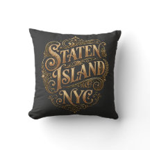 Arte del emblema ornamentado de oro de Staten Isla