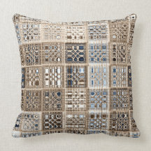Arte del modelo de mosaico de la sari de Brown