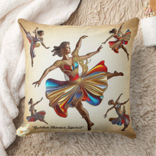 Cojín Decorativo "Arte del Movimiento de Danza"