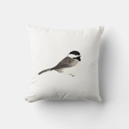 Cojín Decorativo Arte del pájaro del Chickadee