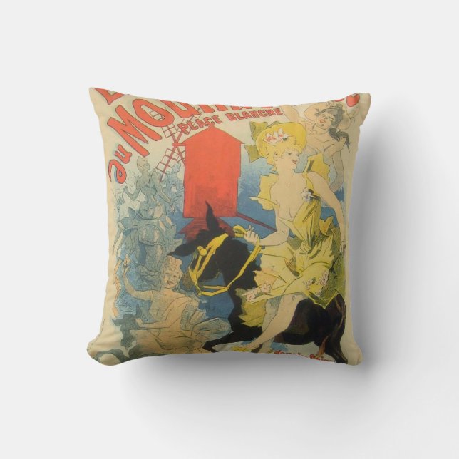 Cojín Decorativo Arte del poster de Toulouse Lautrec (Anverso)