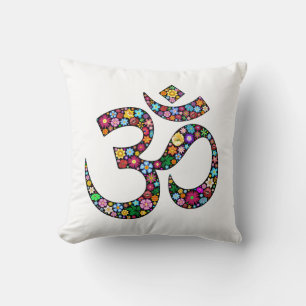 Cojín Decorativo Arte del símbolo floral Namaste