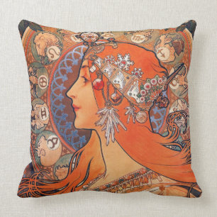 Cojín Decorativo ARTE del VINTAGE, nouveau del arte
