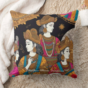 Cojín Decorativo "Arte elegante festivo"