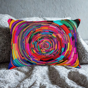 Cojín Decorativo Arte en espiral vibrante