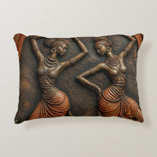 Cojín Decorativo Arte Escultórico de la Herencia Africana Tribal