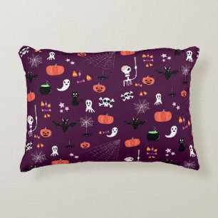 Cojín Decorativo Arte espeluznante y lindo de Halloween