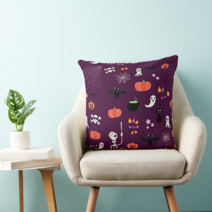 Cojín Decorativo Arte espeluznante y lindo de Halloween