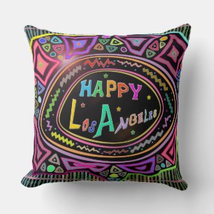 Cojín Decorativo Arte feliz: Pillow "Feliz Los Ángeles"