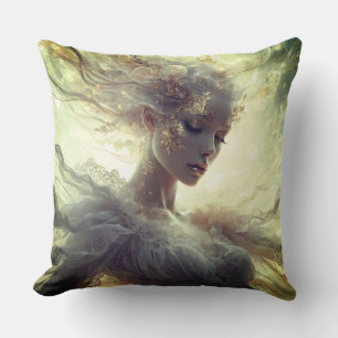 Cojín Decorativo Arte Femenino Celestial de Lujo, Elegante