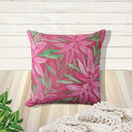 Cojín Decorativo Arte floral acuarela romántico elegante