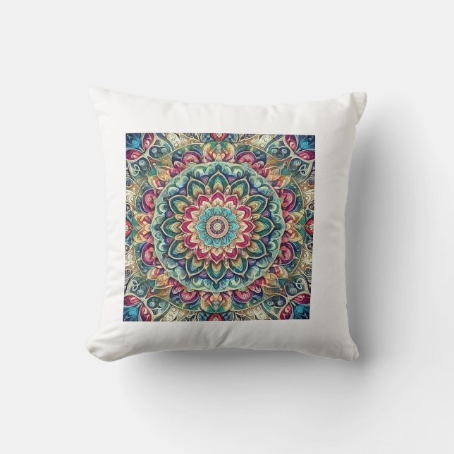 Cojín Decorativo "Arte floral elegante" (Anverso)