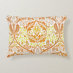 Cojín Decorativo Arte floral naranja Bough dorado de William Morris