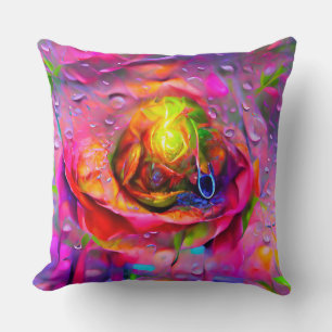 Cojín Decorativo Arte floral surrealista
