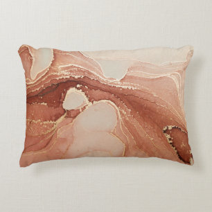 Cojín Decorativo Arte Fluido de Lujo: Fusión De Marble-Ink