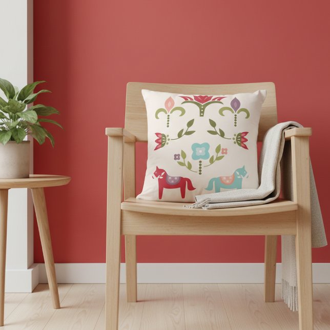 Cojín Decorativo Arte folclórico escandinavo (Subido por el creador)