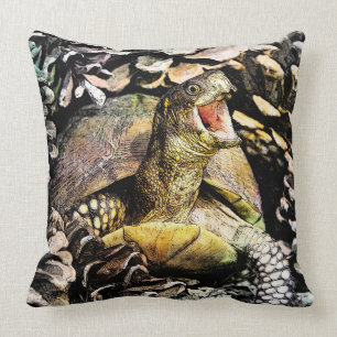 Cojín Decorativo Arte fotográfico de tortuga de caja de risas