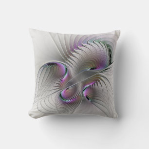 Cojín Decorativo Arte fractal de figura de fantasía abstracta moder