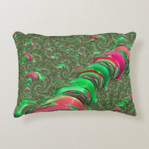 Cojín Decorativo Arte fractal en espiral psicodélico funky trippy g