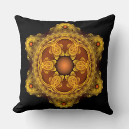Cojín Decorativo arte fractal mandala