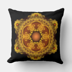 Cojín Decorativo arte fractal mandala