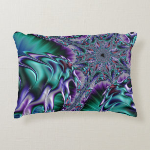Cojín Decorativo Arte fractal sicodélico funky trippy