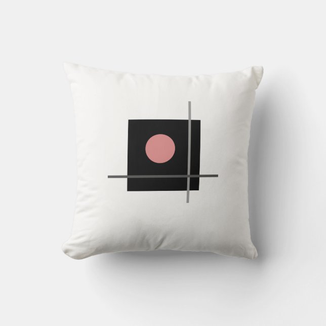 Cojín Decorativo Arte geométrico clásico de Bauhaus (Anverso)
