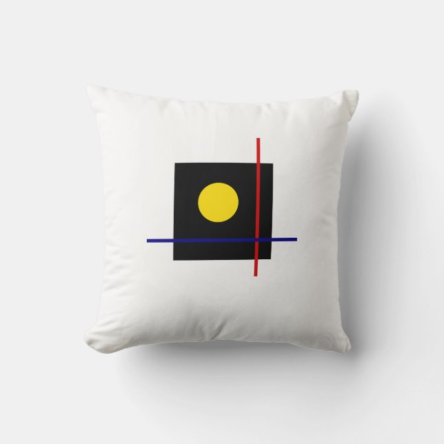Cojín Decorativo Arte geométrico clásico de Bauhaus (Anverso)