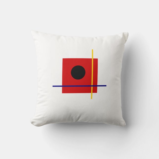 Cojín Decorativo Arte geométrico clásico de Bauhaus (Anverso)