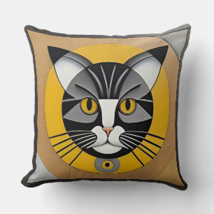 Cojín Decorativo Arte geométrico de gato