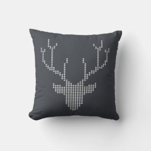 Cojín Decorativo arte geométrico mosaico de animal ciervo