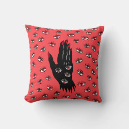 Cojín Decorativo Arte gótico de Halloween - Ojos espeluznantes de m