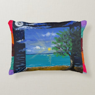 Cojín Decorativo Arte hecho a mano - Día y Noche