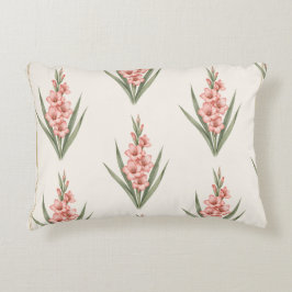 Cojín Decorativo Arte impreso de Gladiolus, flor de nacimiento de a
