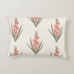 Cojín Decorativo Arte impreso de Gladiolus, flor de nacimiento de a