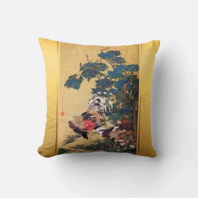 Cojín Decorativo Arte japonés Pillow1 del Año Nuevo 2017 chinos del (Anverso)