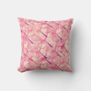 Cojín Decorativo arte La acuarela rosa de la pintura tintada de col