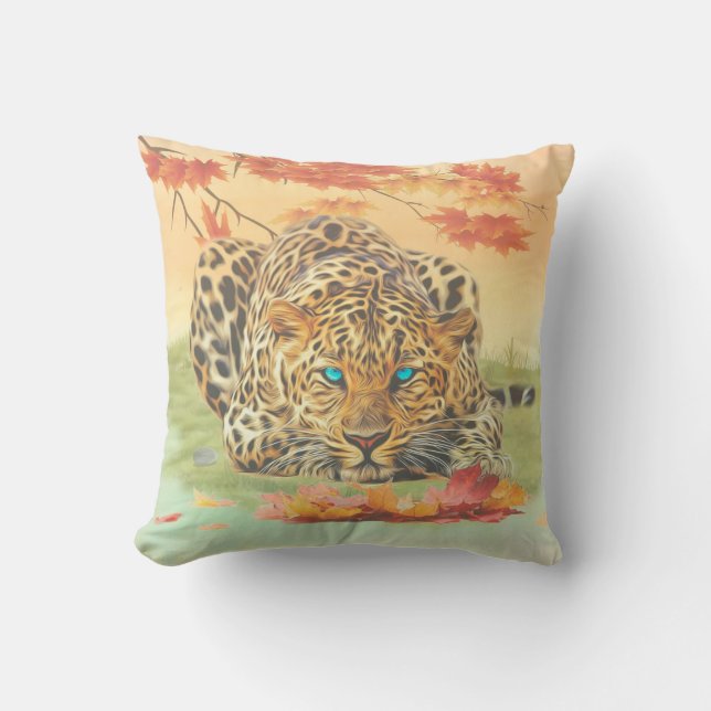 Cojín Decorativo Arte leopardo (Anverso)