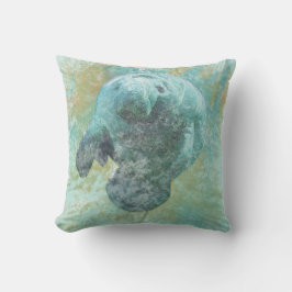 Cojín Decorativo Arte Manatee de Florida