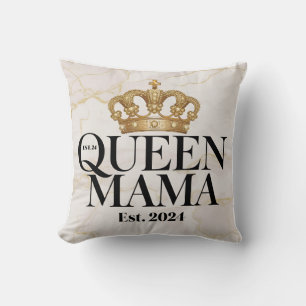 Cojín Decorativo Arte "Mármol y oro ‘Reina Mamá’