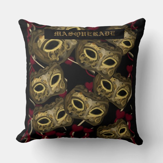 COJÍN DECORATIVO ARTE MASQUERADO (Anverso)