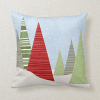 Arte moderno de árboles navideños en invierno