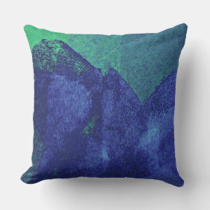 Cojín Decorativo Arte moderno de pintura verde azul de Guay