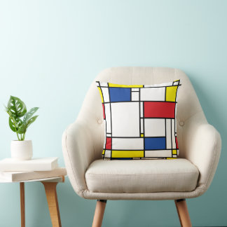 Cojín Decorativo Arte Moderno De Stijl Geométrico Minimalista Mondr