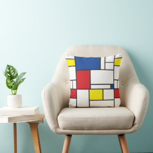 Cojín Decorativo Arte Moderno De Stijl Geométrico Minimalista Mondr